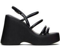 Black Jessie Platform Heeled Sandals