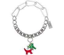 Silver Dragon Charm Necklace