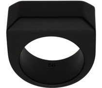 Black Beveled Ring