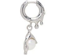 Silver Nano Pearl Melt Single Earring