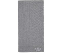 Gray Embroidered Scarf