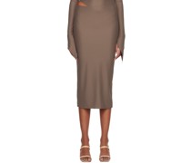 SSENSE Exclusive Brown Raices Midi Skirt