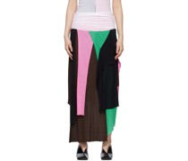 Multicolor Layered Midi Skirt