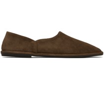 Brown Canal Slip On Loafers