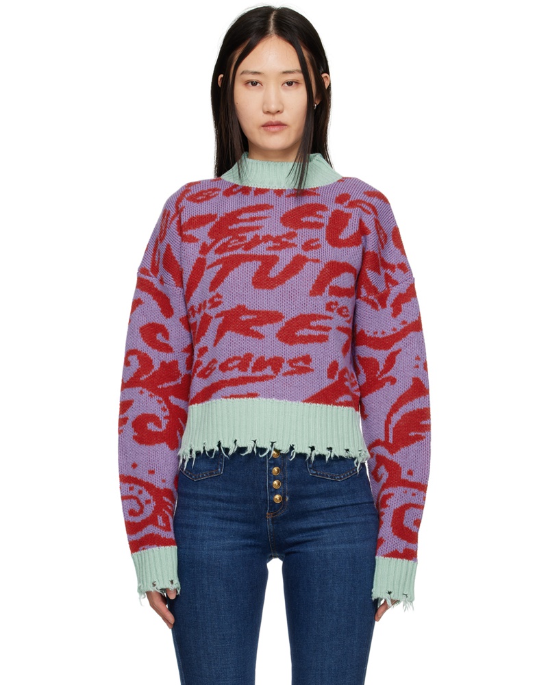 Versace Jeans Damen Multicolor Graphic Sweater