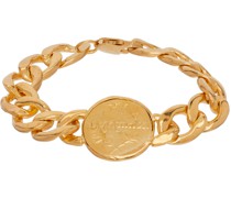 Gold Monetiforme Edition Curb Chain Bracelet