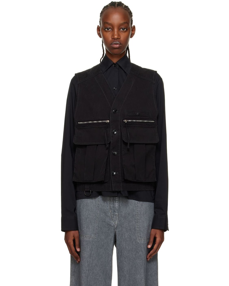 Christophe Lemaire Damen Black Reporter Vest