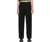 Black Double Knee Trousers