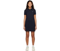Navy Spread Collar Minidress