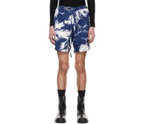 Navy Graphic Shorts