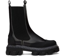 Black Cleated Chelsea Boots
