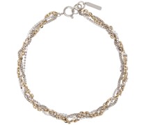 Gold & Silver Lily Necklace