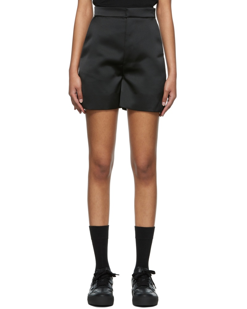 Ami Damen Black Polyester Shorts