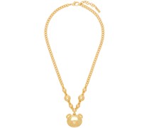 Gold Teddy Charm Necklace