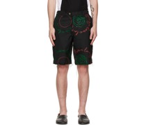 Black 'Love Language' Shorts