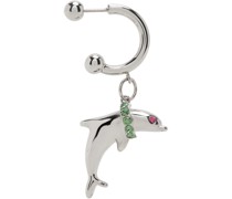 Silver Kawaii Dolphin Single Earring