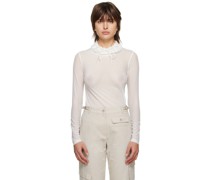 White Drawstring Turtleneck