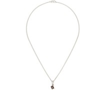 Silver Smoky Topaz Charm Necklace