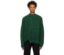 Green Patchwork Sweater