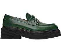 Green Piercing Loafers
