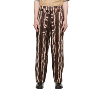 Brown & White Roketsu-Dyed Trousers