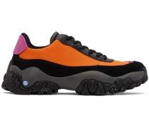 Black & Orange L11 Crimp Sneakers