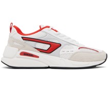 White & Red S-Serendipity Sport Sneakers