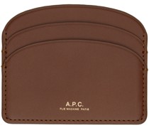 Brown Demi-Lune Card Holder