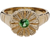 Gold Flower Press Ring