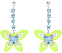 Silver & Blue Butterfly Earrings