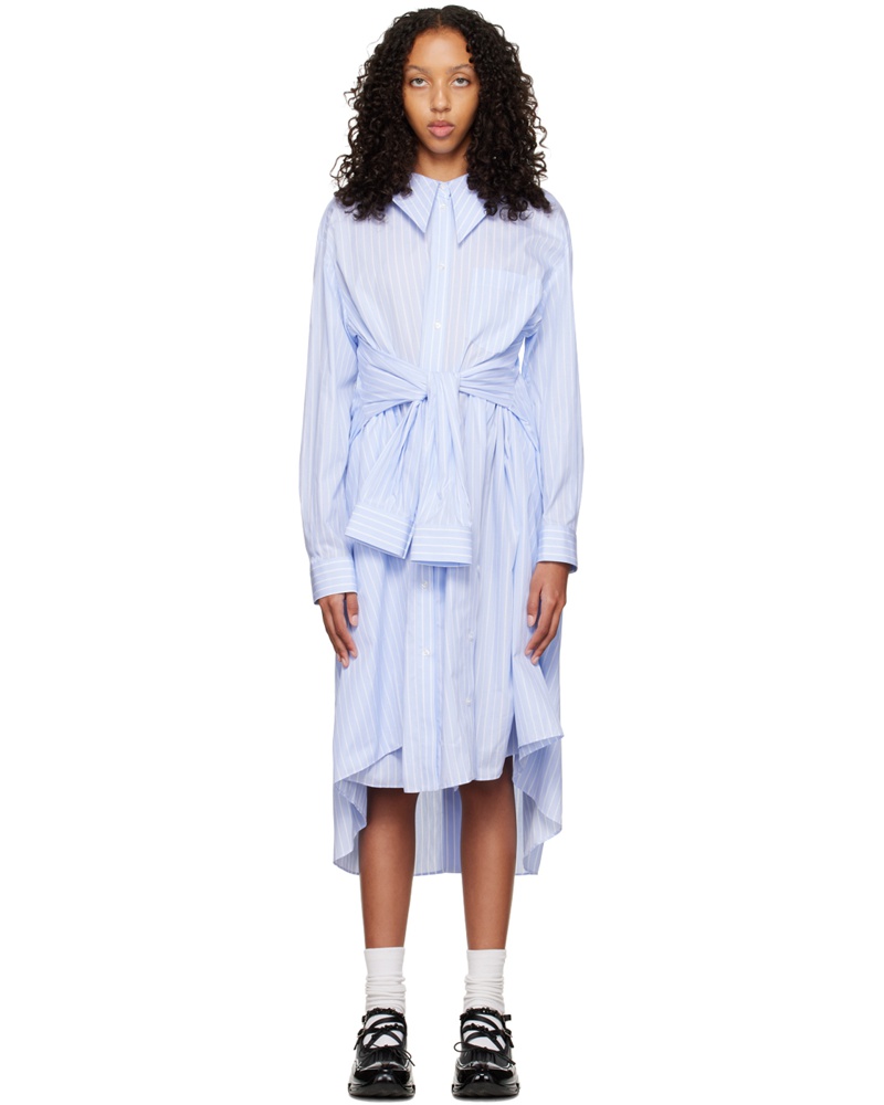 Simone Rocha Damen Blue Four-Sleeve Midi Dress