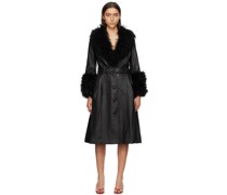Black Foxy Shearling Coat