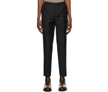 Black Wool Paolo Trousers