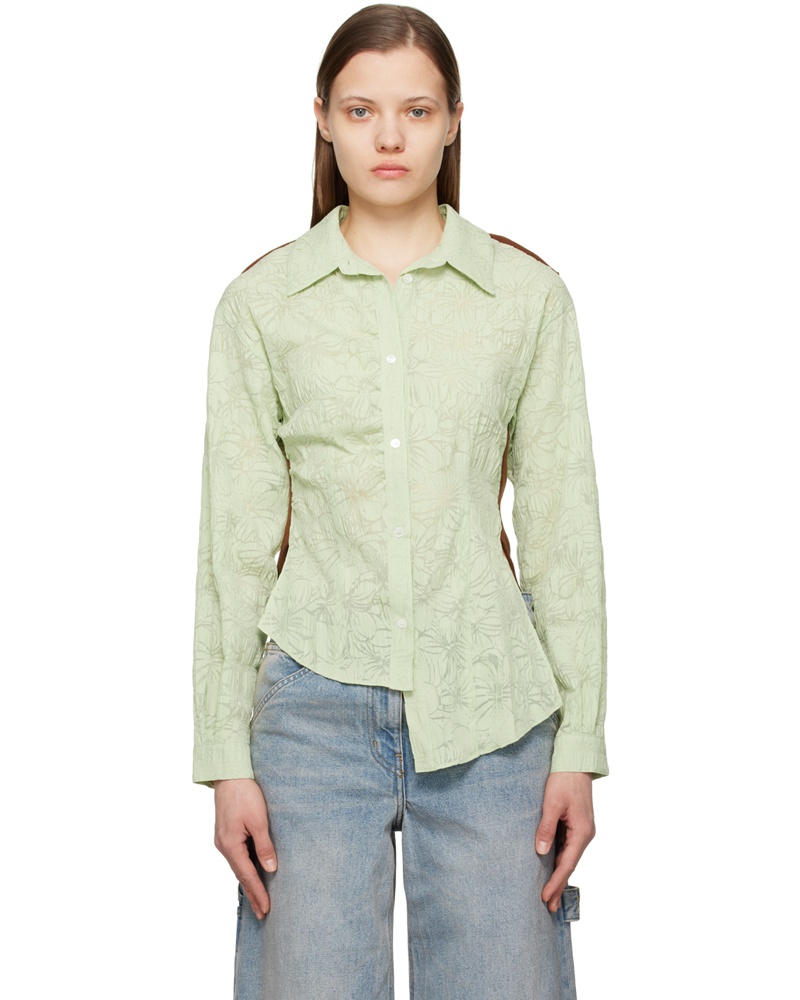 Andersson Bell Damen Green Moeka Combination Shirt