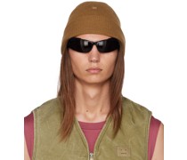 Brown Micro Patch Beanie