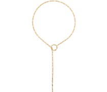 Gold Lava Lariat Necklace