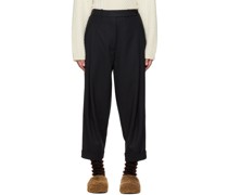 Black Tailoring Carrot Trousers