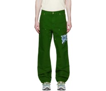 Green Carhartt WIP Edition Double Knee Trousers