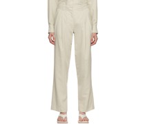 Beige Linen Trousers