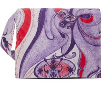 Purple Pocket Messenger Bag