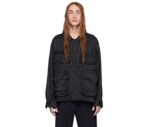 Black Solo Faux-Suede Jacket