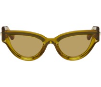 Brown Sharp Cat-Eye Sunglasses