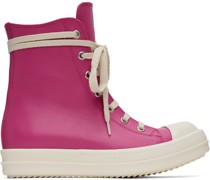 Pink Leather High Sneakers