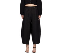 Black Curved Trousers