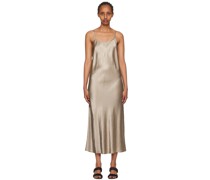 Taupe Crush Bias Maxi Dress