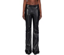 Black Laminated Trousers