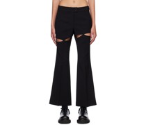 Black Cutout Trousers