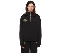 Black Cotton Sweatshirt