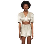 SSENSE Exclusive Beige Wrap Top T-Shirt