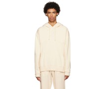 Beige Paneled Hoodie